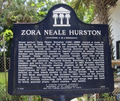 Zora Neale Hurston Marker image. Click for full size.