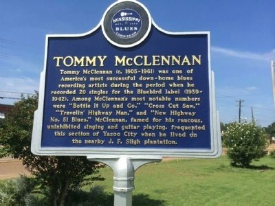 Tommy McClennan Marker (Front) image. Click for full size.