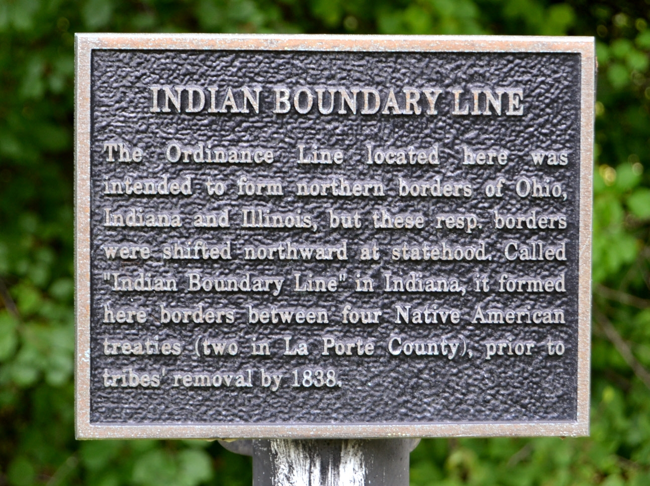 Indian Boundary Line Marker