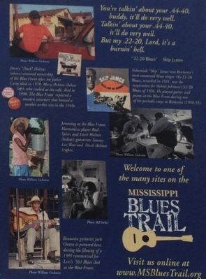 The Blue Front Café Marker photos image. Click for full size.