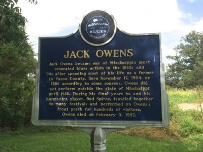 Jack Owens Marker (Front) image. Click for full size.