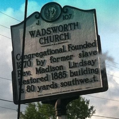 Wadsworth Congregational Church Marker image. Click for full size.