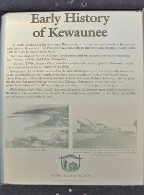 Early History of Kewaunee Marker image. Click for full size.