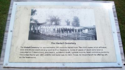 The Haskell Cemetery Marker. Click for full size. The Haskell Cemetery Marker image. Click for full size.
