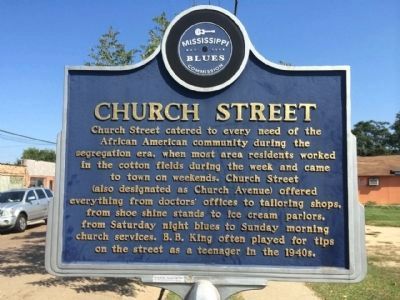 Church Street Marker (Front) image. Click for full size.