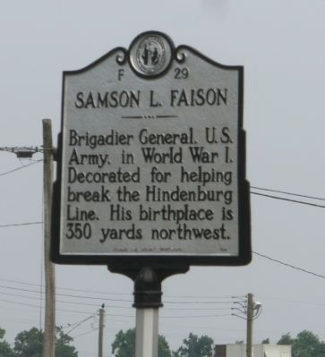 Samson L. Faison Marker image. Click for full size.