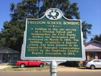 Freedom School Bombing Marker. Click for full size. Freedom School Bombing Marker image. Click for full size.