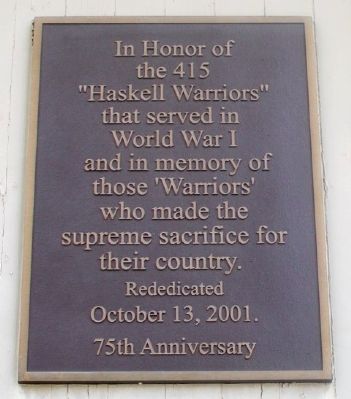 Haskell Stadium Memorial Arch Marker image. Click for full size.