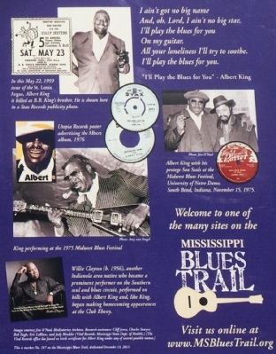 Albert King Marker photos. Click for full size. Albert King Marker photos image. Click for full size.