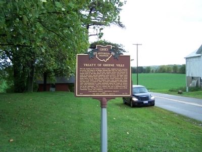 Treaty of Greene Ville Marker. Click for full size. Treaty of Greene Ville Marker image. Click for full size.
