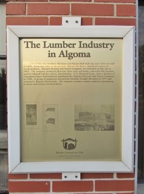 The Lumber Industry in Algoma Marker image. Click for full size.
