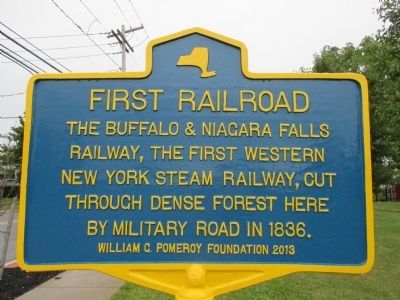 First Railroad Marker image. Click for full size.