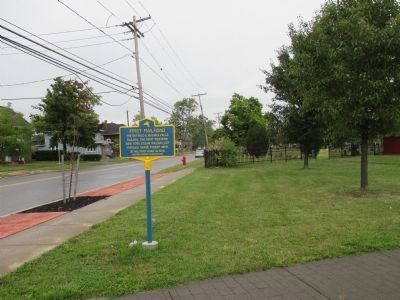 First Railroad Marker image. Click for full size.