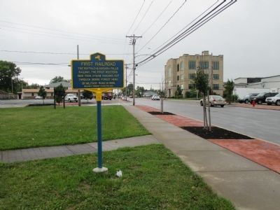 First Railroad Marker image. Click for full size.