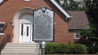 Temple B'Nai Isreal Marker image. Click for full size.