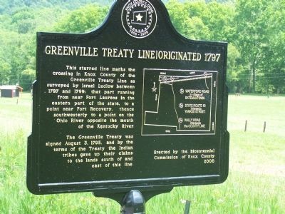Knox County Greenville Treaty Line Marker. Click for more information. Knox County Greenville Treaty Line Marker image. Click for more information.