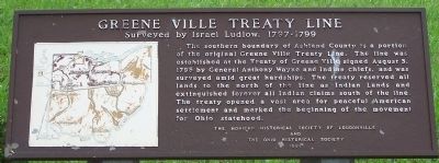Greene Ville Treaty Line Marker image. Click for full size.