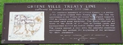 Greene Ville Treaty Line Marker. Click for more information. Greene Ville Treaty Line Marker image. Click for more information.