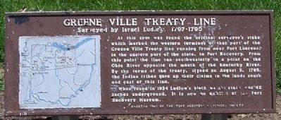 Greene Ville Treaty Line Marker. Click for full size. Greene Ville Treaty Line Marker image. Click for full size.