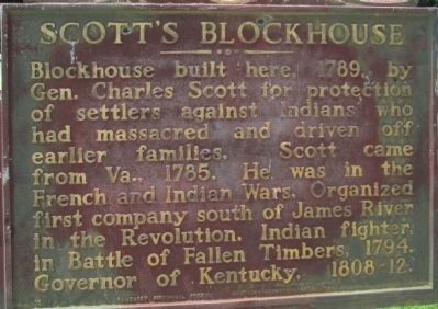 Scott's Blockhouse Marker image. Click for full size.