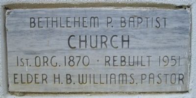 Bethlehem Primitive Baptist Church Corner Stone image. Click for full size.
