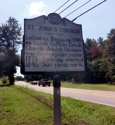 St. John's Church Marker. Click for full size. St. John's Church Marker image. Click for full size.