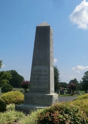 Adolph Nussmann Monument (side 1). Click for full size. Adolph Nussmann Monument (side 1) image. Click for full size.