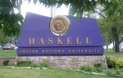 Haskell Indian University Sign image. Click for full size.