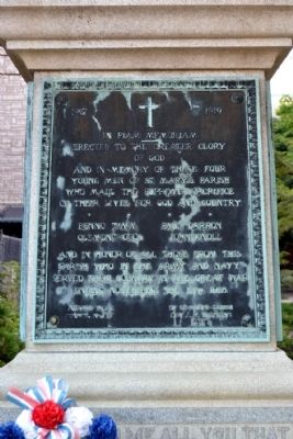 St. Mary's Parish World War I Memorial and Honor Roll Marker. Click for full size. St. Mary's Parish World War I Memorial and Honor Roll Marker image. Click for full size.