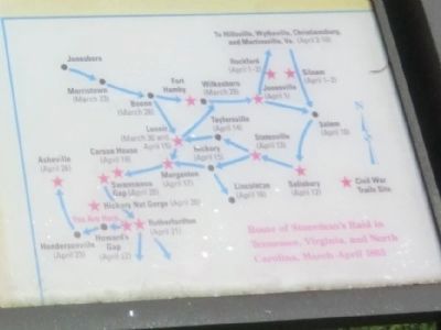 Close up photo of map on the Green River Plantation Marker image. Click for full size.