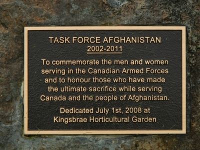 Task Force Afghanistan Marker image. Click for full size.