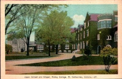 <i>Upper School and Chapel, Ridley College, St. Catharines, Ontario</i> image. Click for full size.