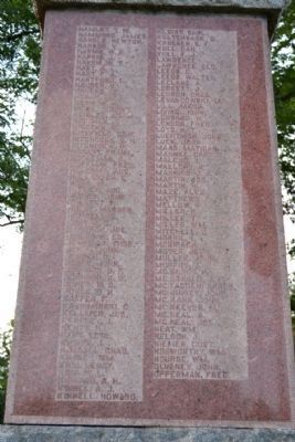 North Face of Michigan City Civil War Memorial image. Click for full size.