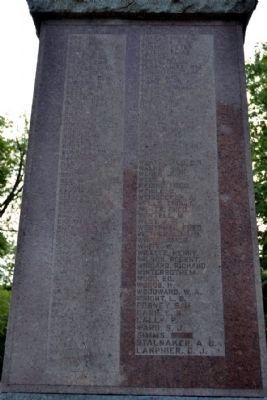 West Face of Michigan City Civil War Memorial image. Click for full size.