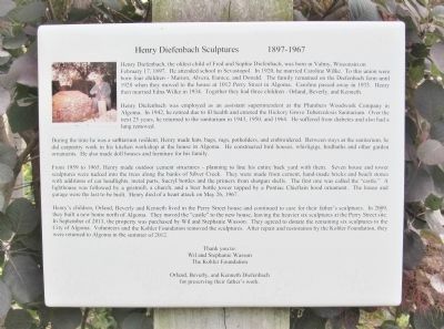 Henry Diefenbach Sculptures Marker. Click for full size. Henry Diefenbach Sculptures Marker image. Click for full size.