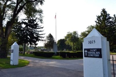 Saint Stanislaus Cemetery Entrance. Click for full size. Saint Stanislaus Cemetery Entrance image. Click for full size.