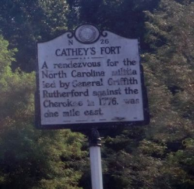Cathey's Fort Marker. Click for full size. Cathey's Fort Marker image. Click for full size.