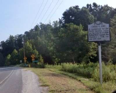 Cathey's Fort Marker. Click for full size. Cathey's Fort Marker image. Click for full size.