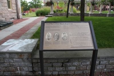 Civil War’s First Black Regiment Marker. Click for full size. Civil War’s First Black Regiment Marker image. Click for full size.