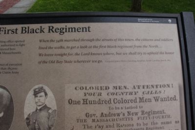 Civil War’s First Black Regiment Marker. Click for full size. Civil War’s First Black Regiment Marker image. Click for full size.