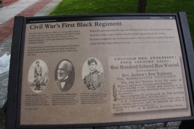 Civil War’s First Black Regiment Marker image. Click for full size.