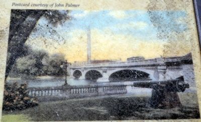 1918 Postcard of Park Cannon,<br>Jefferson Street Bridge, and Standpipe image. Click for full size.