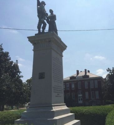 Memorial and old high school in background.. Click for full size. Memorial and old high school in background. image. Click for full size.