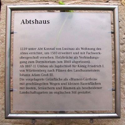 Abtshaus / Abbot's House Marker image. Click for full size.