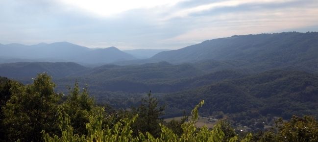 The Gap Between Peters and Lick Mountains. Click for full size. The Gap Between Peters and Lick Mountains image. Click for full size.