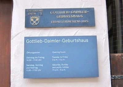 Birthplace of Gottlieb Daimler Marker image. Click for full size.