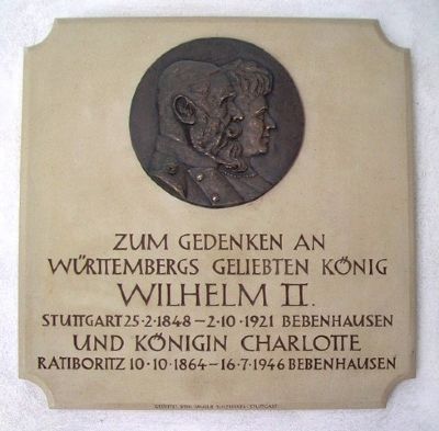 King Wilhelm II and Queen Charlotte Marker. Click for full size. King Wilhelm II and Queen Charlotte Marker image. Click for full size.