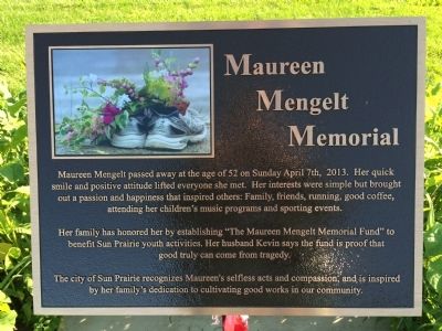 Maureen Mengelt Memorial Marker image. Click for full size.