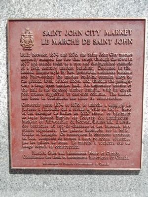 Saint John City Market Marker image. Click for full size.