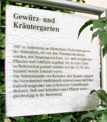 Gewrz- und Krutergarten / Spice and Herb Garden Marker image. Click for full size.